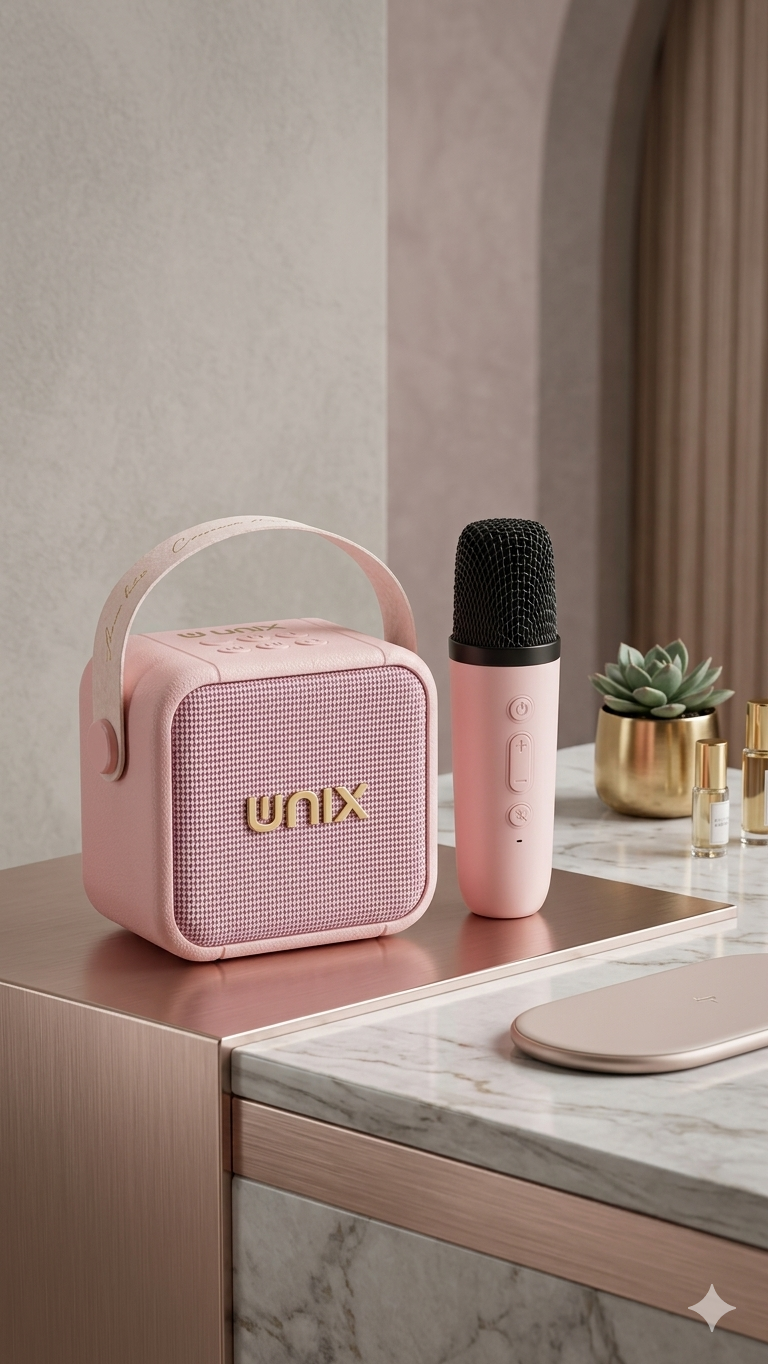 Unix EchoMini 10W Portable Karaoke Speaker & Wireless Microphone